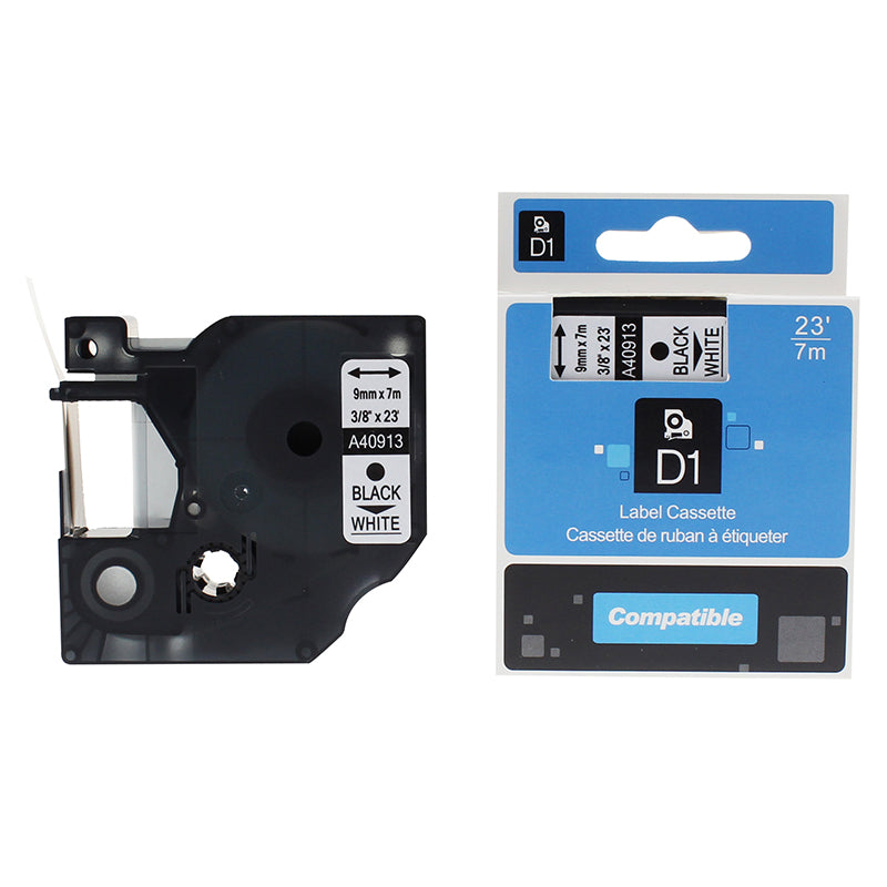 Pakaitalas Juostelė DYMO D1, 9 mm x 7 m, juoda ant baltos