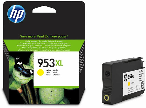 HP No.953 XL (F6U18AE), yellow cartridge for inkjet printers, 1600 pages.