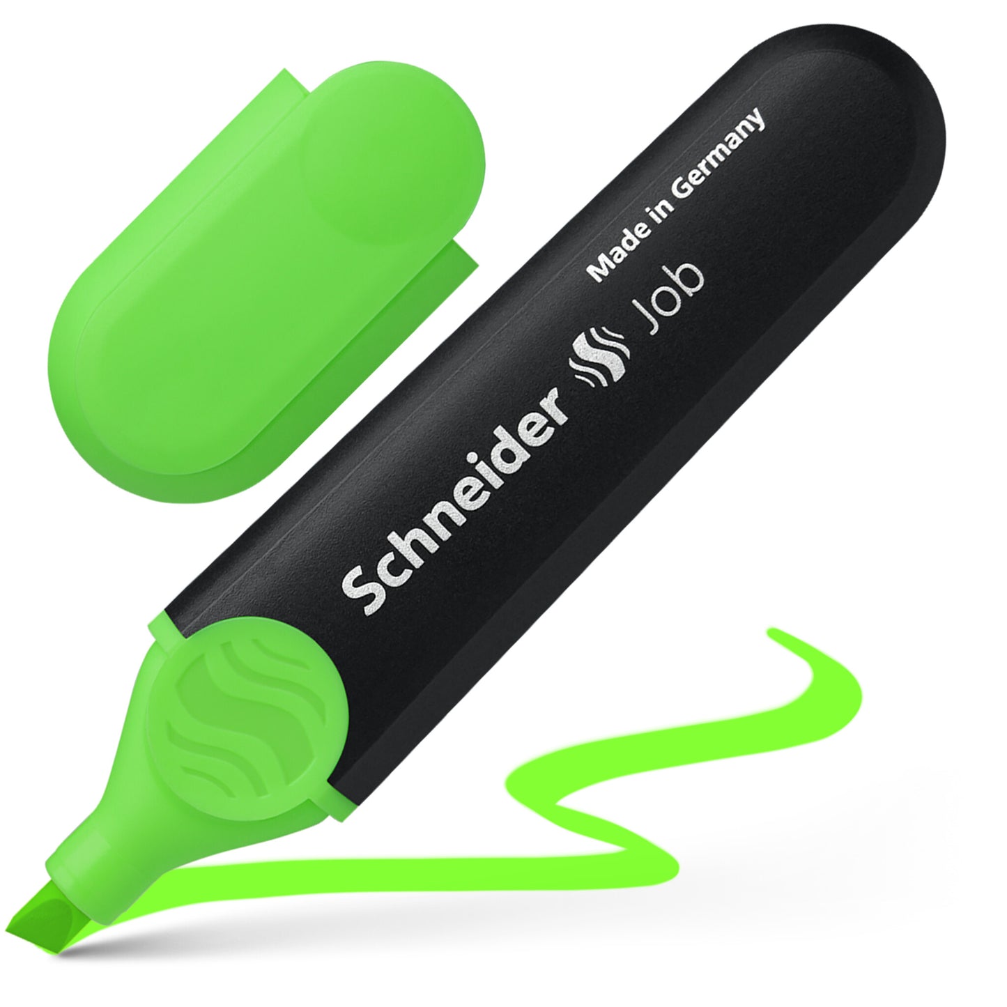 Text marker SCHNEIDER JOB, 1-5 mm, green