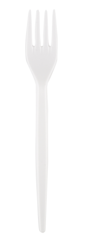 Vienkartinės šakutės SUPERIOR, PS, baltos, 17 cm, 50 vnt