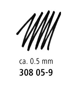 Rašiklis STAEDTLER PIGMENT LINER 308, 0,5 mm.