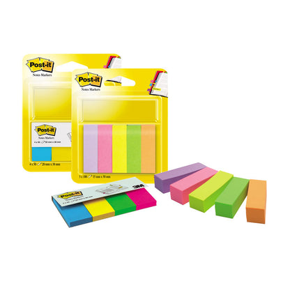 Post-it sticky notes, 15 x 50 mm, 5 colors