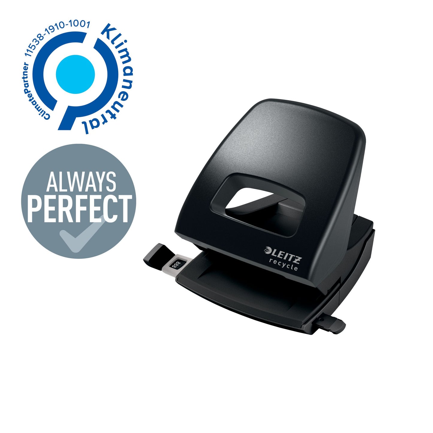 Leitz NeXXt Recycle hole punch, 30 sheets, black