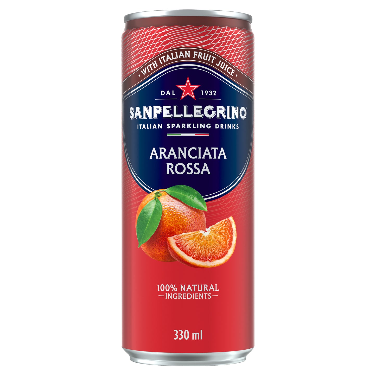 Soft drink SAN PELLEGRINO Aranciata Rossa, 0.33l, can, D