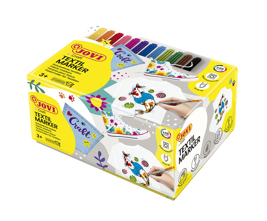 Felt-tip pens JOVI Textil, 48 pcs.