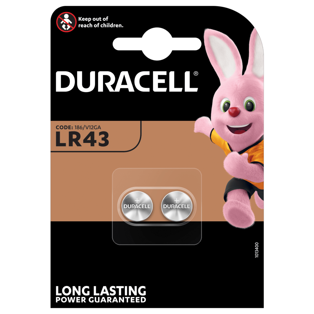 Baterijos DURACELL LR43, 2vnt
