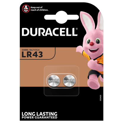 Baterijos DURACELL LR43, 2vnt