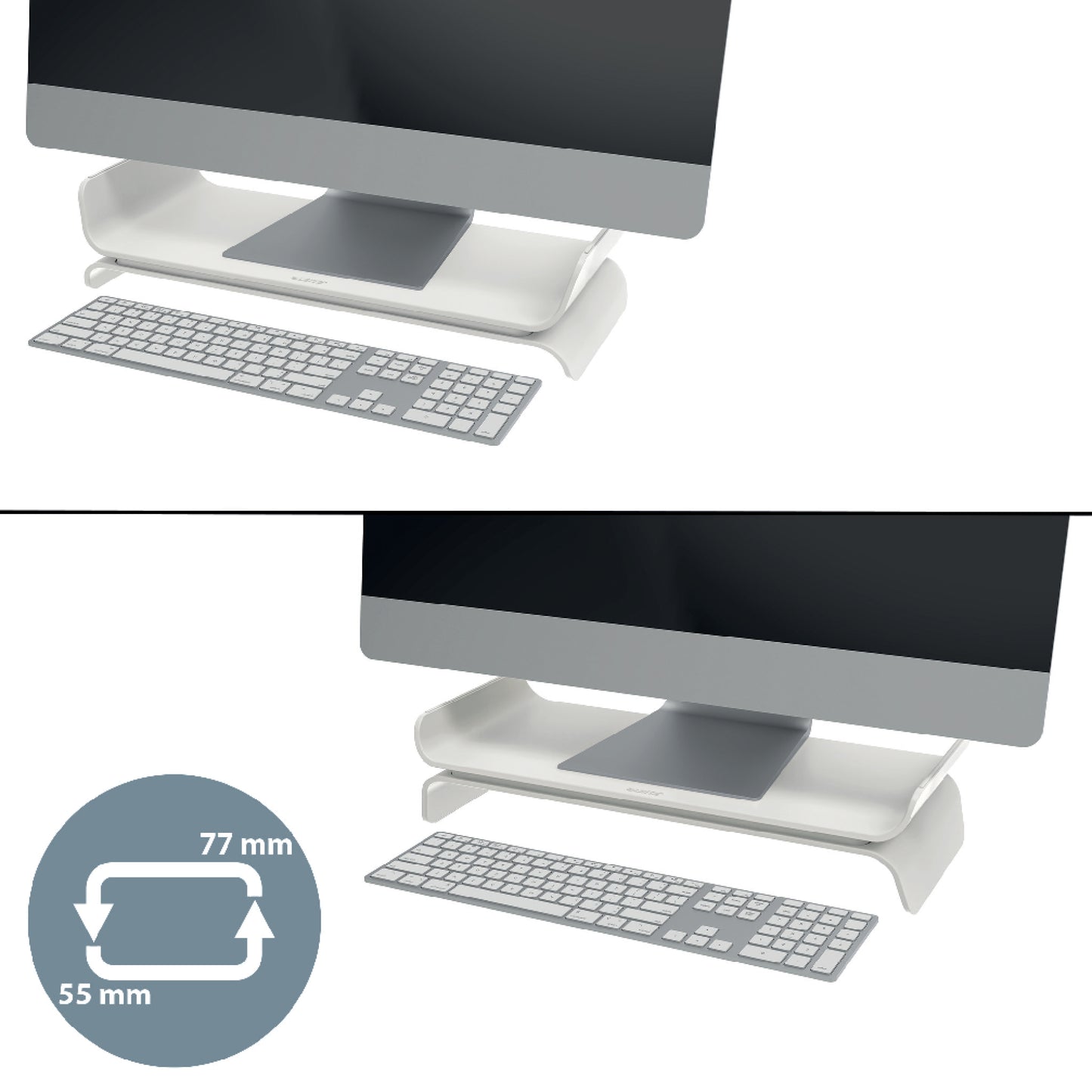 Monitor stand Leitz Ergo, adjustable, gray