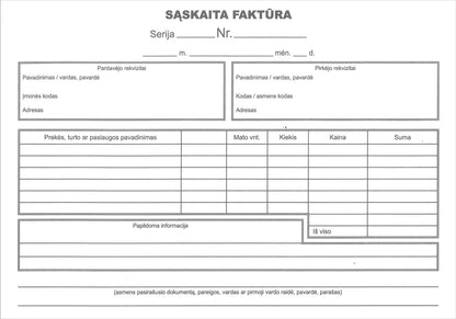 Forms Invoices A5x2x50 without numbering, self-copying