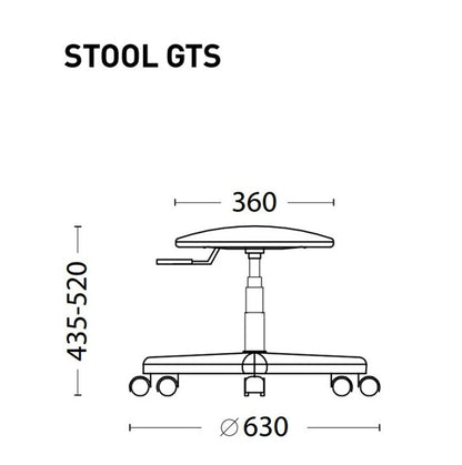 Kėdė NOWY STYL STOOL GTS odos pakaitalas, V - 14, juoda