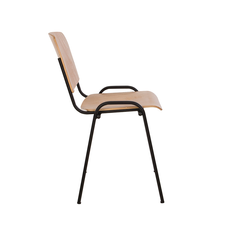 Lankytojų kėdė NOWY STYL ISO BLACK WOOD, iš faneros, medienos sp.