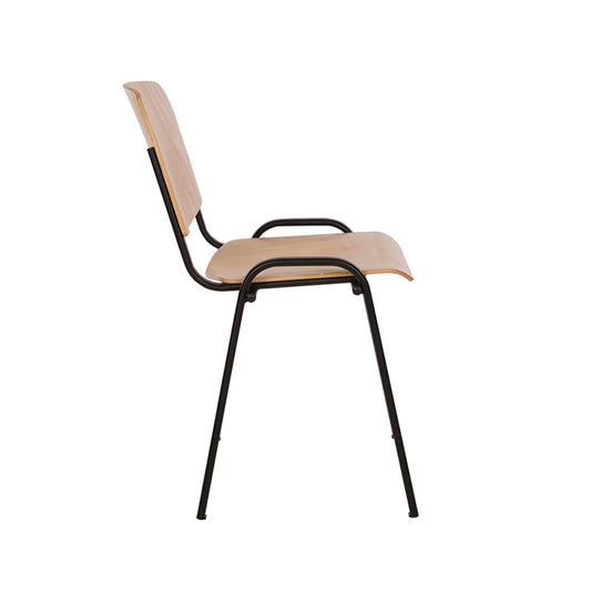 Lankytojų kėdė NOWY STYL ISO BLACK WOOD, iš faneros, medienos sp.