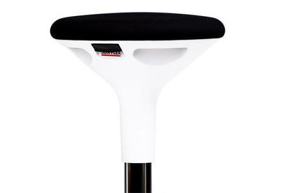 Reguliuojamo aukščio kėdė SUN-FLEX®ACTIVE, 62-71 cm, baltas rėmas, juoda sėdima vieta.