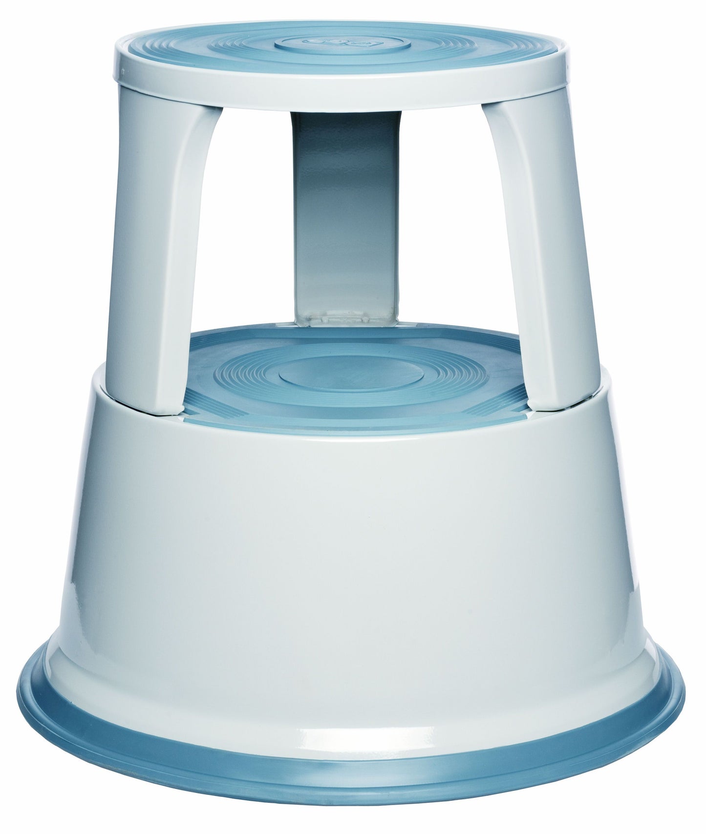 Mobile metal step ALCO, 44 cm high, gray