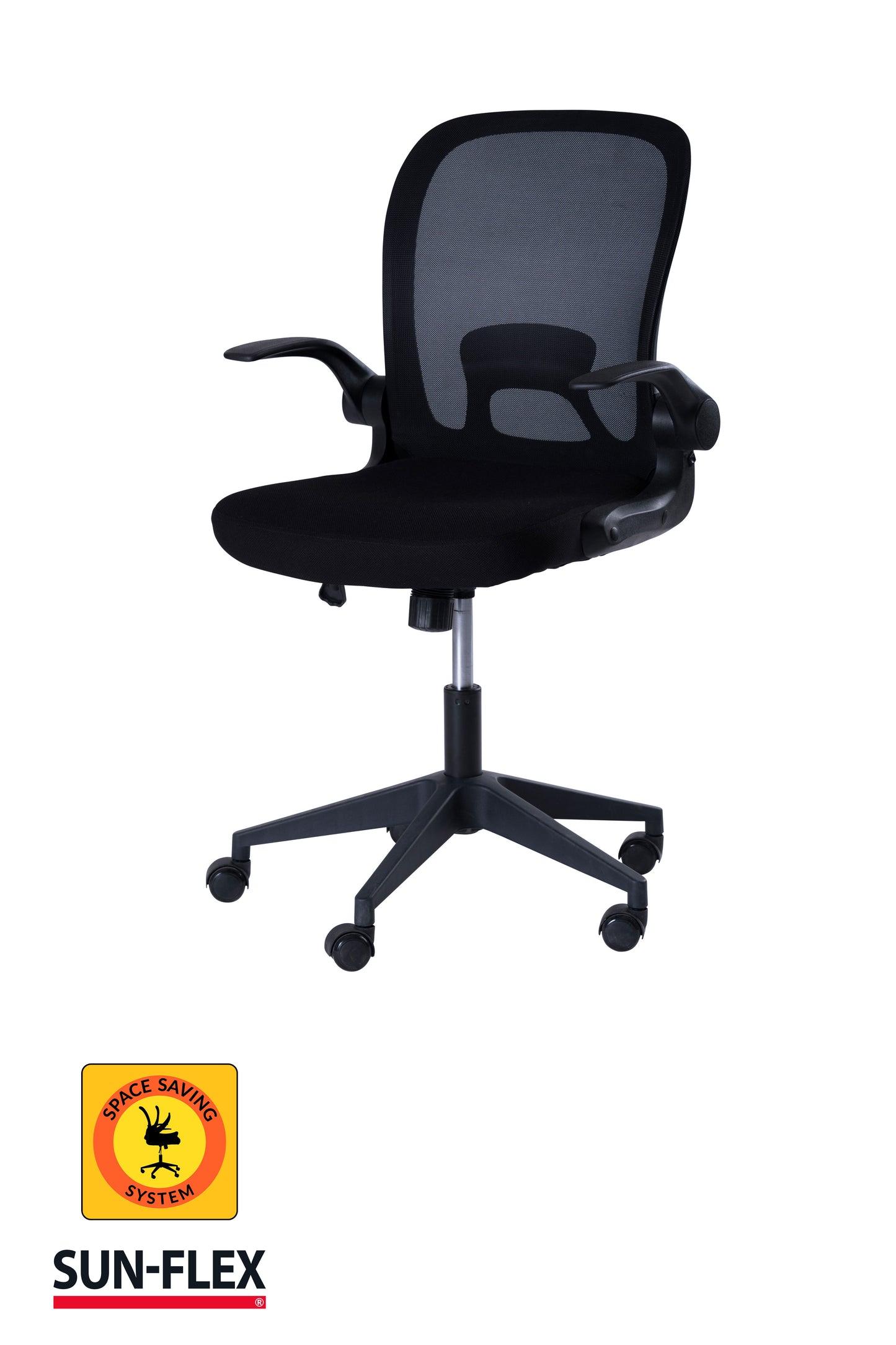 Reguliuojamo aukščio kėdė SUN-FLEX®HIDEAWAY CHAIR,  91-101 cm, juodas rėmas, juoda sėdima vieta