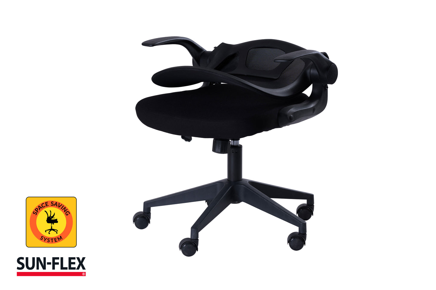 Reguliuojamo aukščio kėdė SUN-FLEX®HIDEAWAY CHAIR,  91-101 cm, juodas rėmas, juoda sėdima vieta