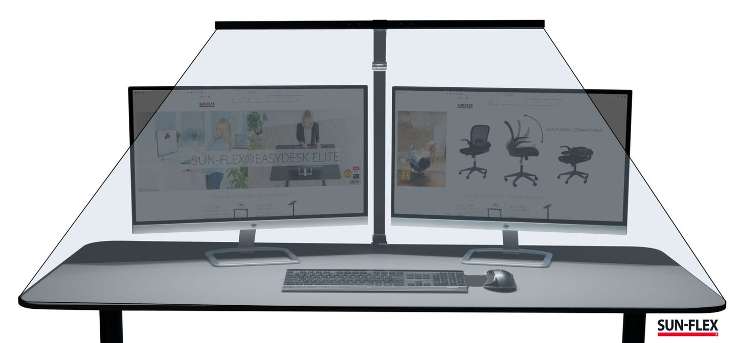 Stalinis šviestuvas SUN-FLEX®SCREENLITE, ekranui apšviesti, juodas