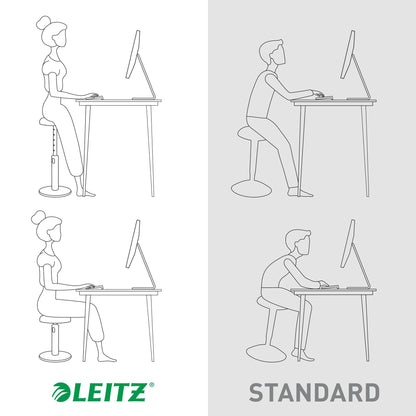 Ergonomiška kėdė Leitz Ergo Cosy, „du viename“, šiltai geltonos spalvos