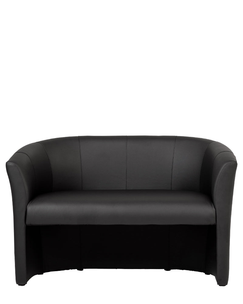 Dvivietis fotelis  NOWY STYL CLUB DUO, juodos sp.  odos imitacija