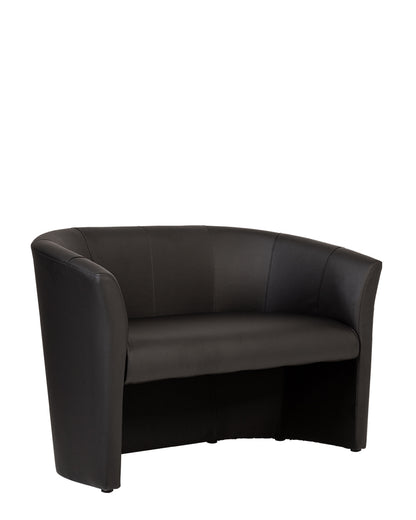 Dvivietis fotelis  NOWY STYL CLUB DUO, juodos sp.  odos imitacija