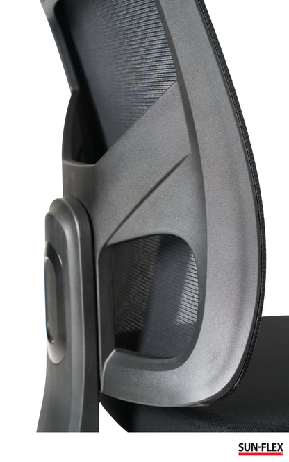 Biuro kėdė SUN-FLEX  OFFICECHAIR su tinkeliu, juoda