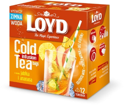 LOYD Cold Infusion Tea, Apple and Pineapple Flavor, 12 x 2.5 g
