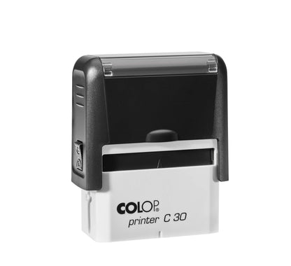 COLOP Printer C30 stamp, black body, clear pad