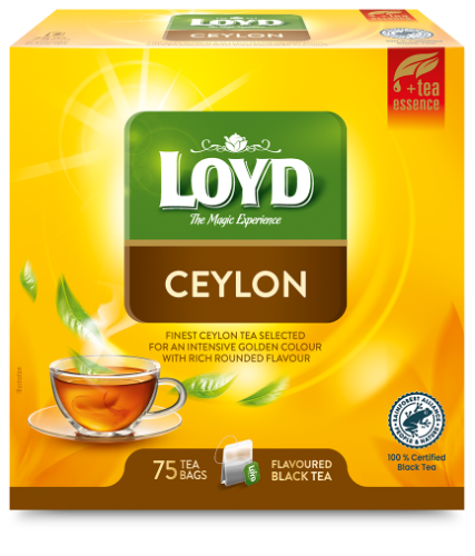 Aromatized black tea LOYD Ceylon, 75 x 2g