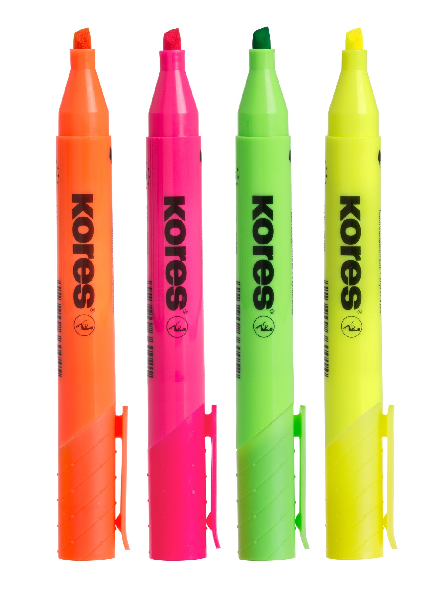 Teksto žymeklių HIGH LINER PLUS, komplektas, mišrios spalvos, plastikiniame dėkle - 4 vnt.