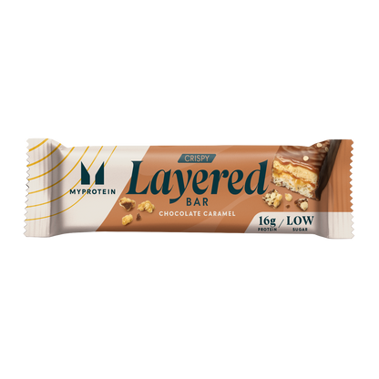 Traškus sluoksniuotas batonėlis MY PROTEIN, šokoladas ir karamelė, 58 g