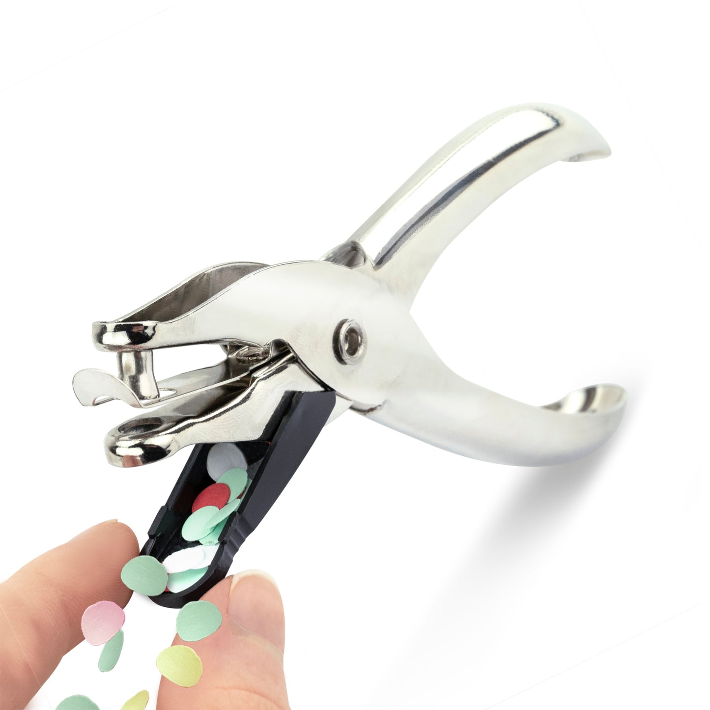 Hole punch RAPESCO, 1 hole, 10 sheets, chrome-plated