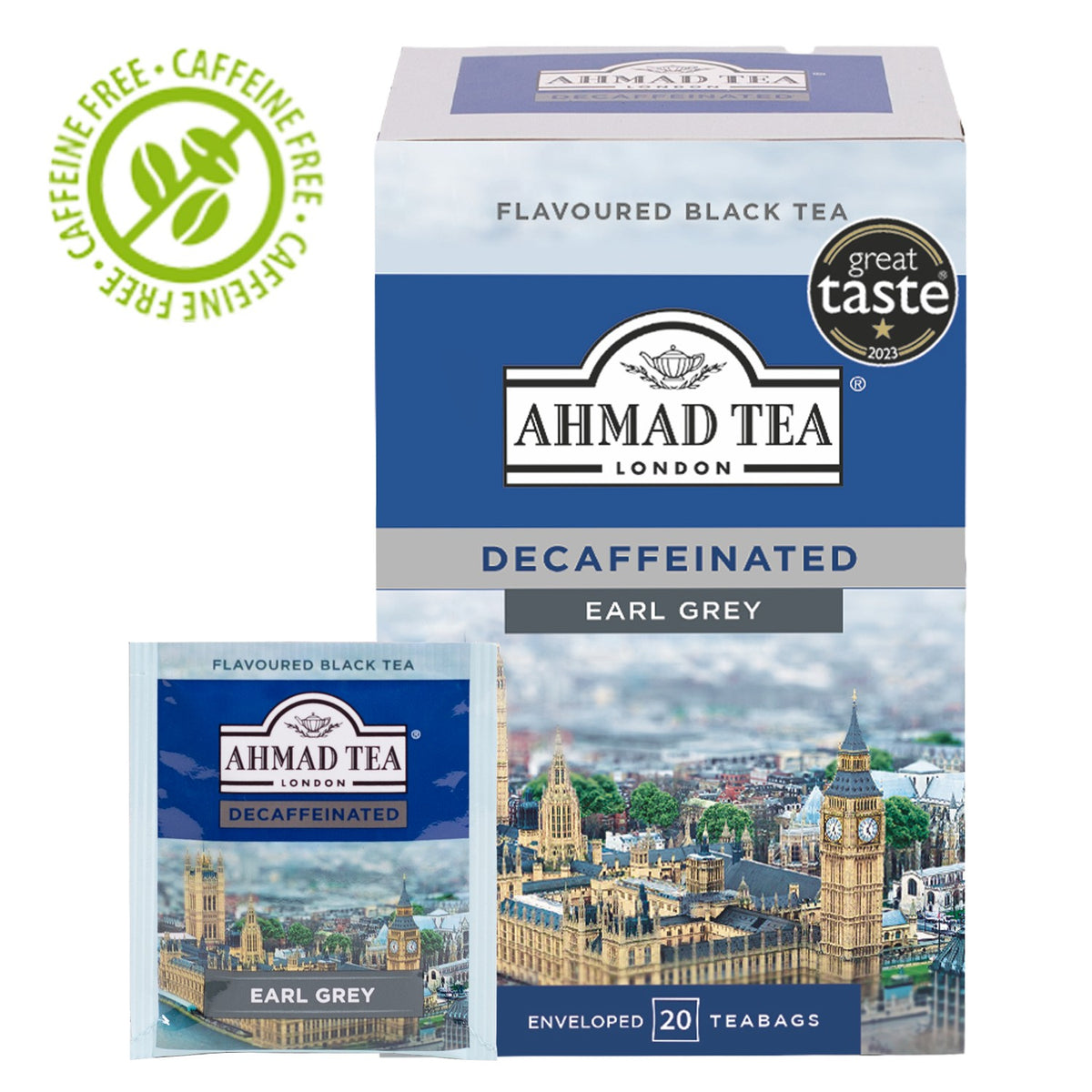 Juodoji arbata Ahmad Earl Grey be kofeino, 20vnt