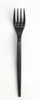 Vienkartinės šakutės SUPERIOR, PS, juodos, 17 cm, 50 vnt