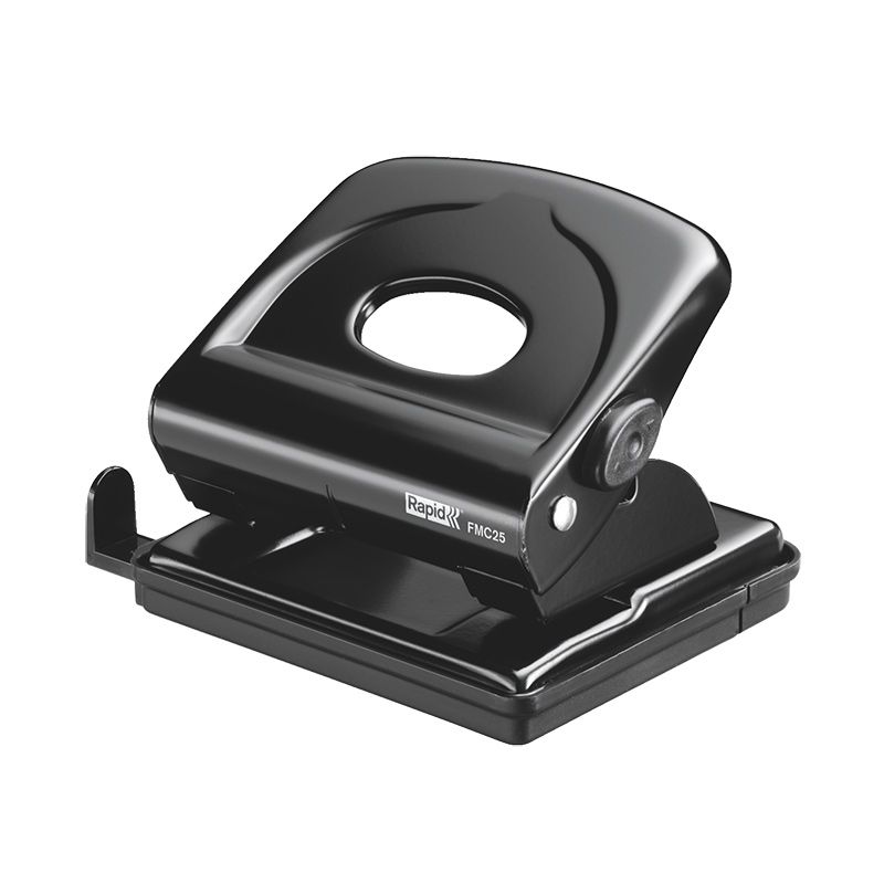 Hole punch Rapid FMC25, 2 holes, 25 sheets, black
