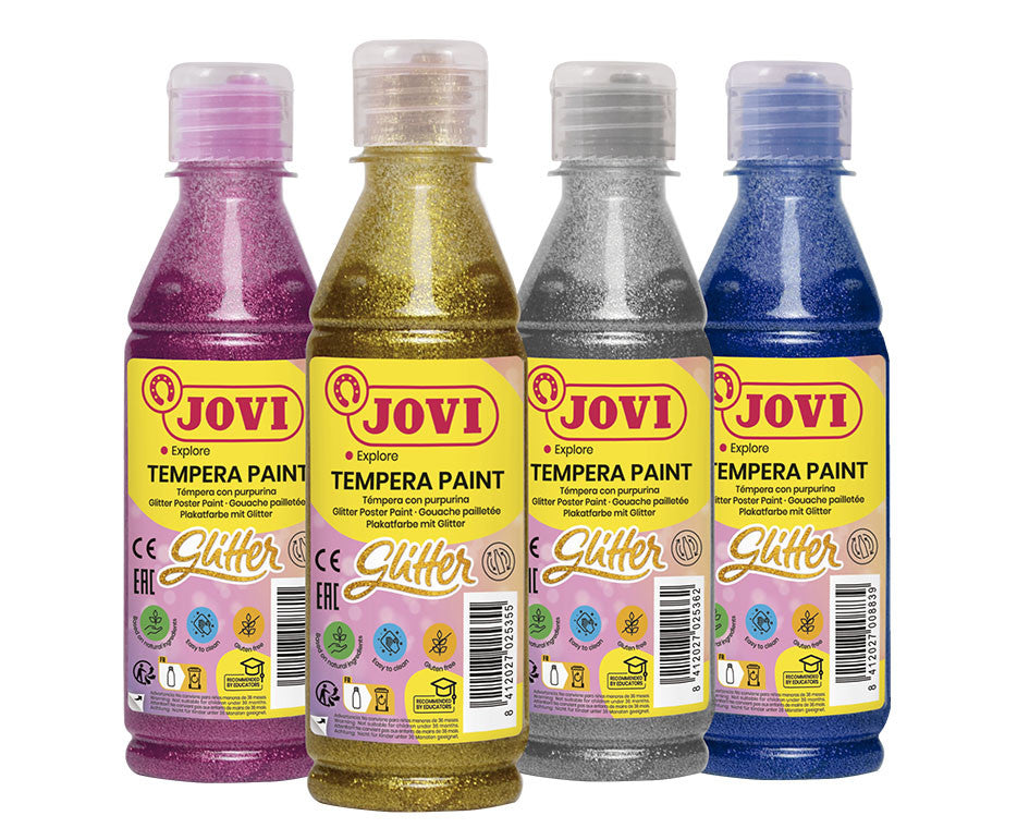 Tempera dažai JOVI, 250ml, geltonos sp., blizgūs