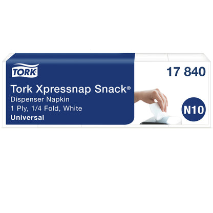 Servetėlės TORK Xpressnap Snack, dozatoriui N10, baltos spalvos, 1125 vnt. 17840