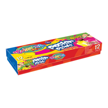 Gouache Colorino Kids, 12 colors (2 neon), 20 ml