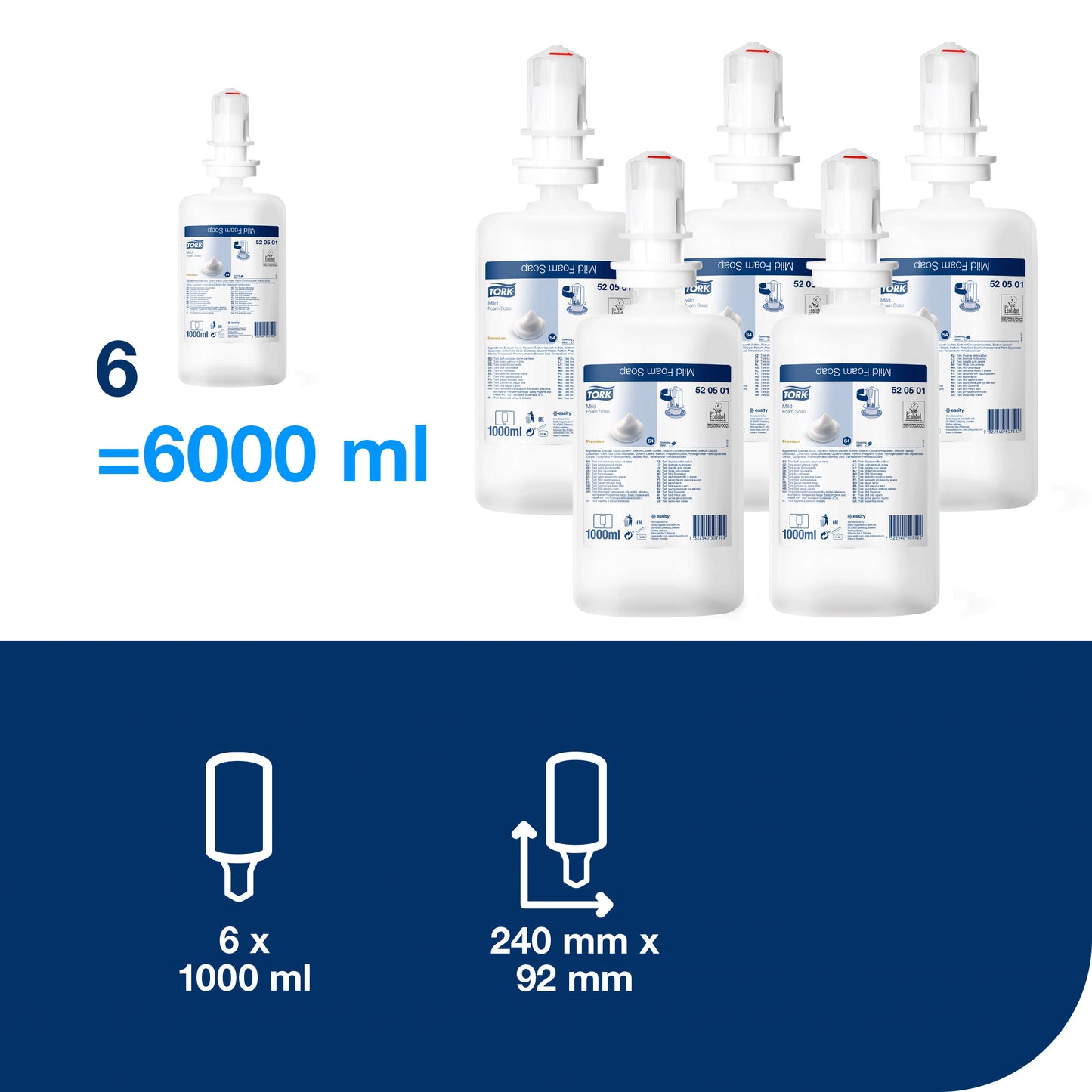 Muilo putos TORK MILD, S4, 520501