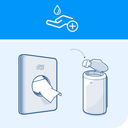 Higieniniai maišeliai TORK B3 204041, baltos spalvos