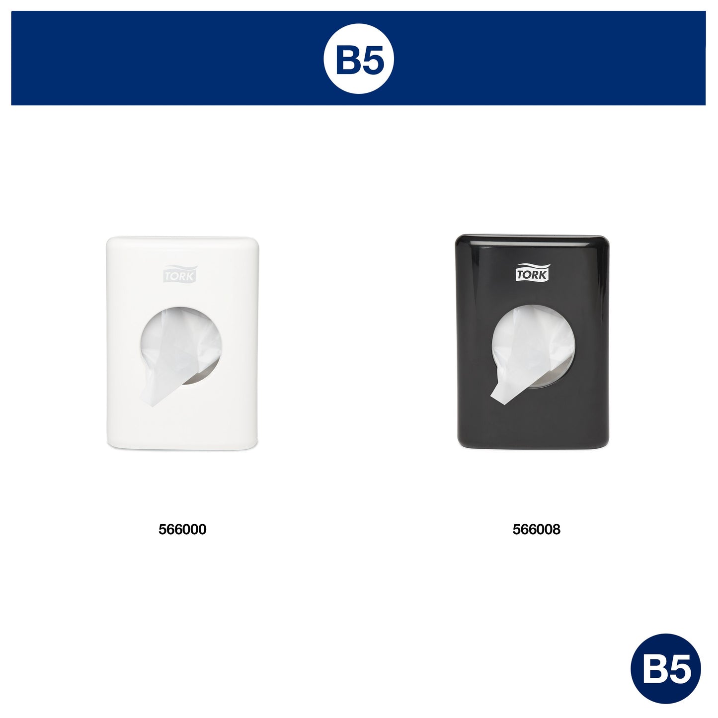 Higieniniai maišeliai TORK B3 204041, baltos spalvos