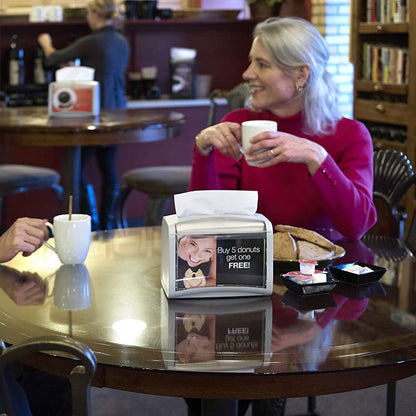 Servetėlių dozatorius TORK XPRESSNAP TABLETOP, 20,1 x 15,5 x 15 cm, šv. pilkos sp. (272613)