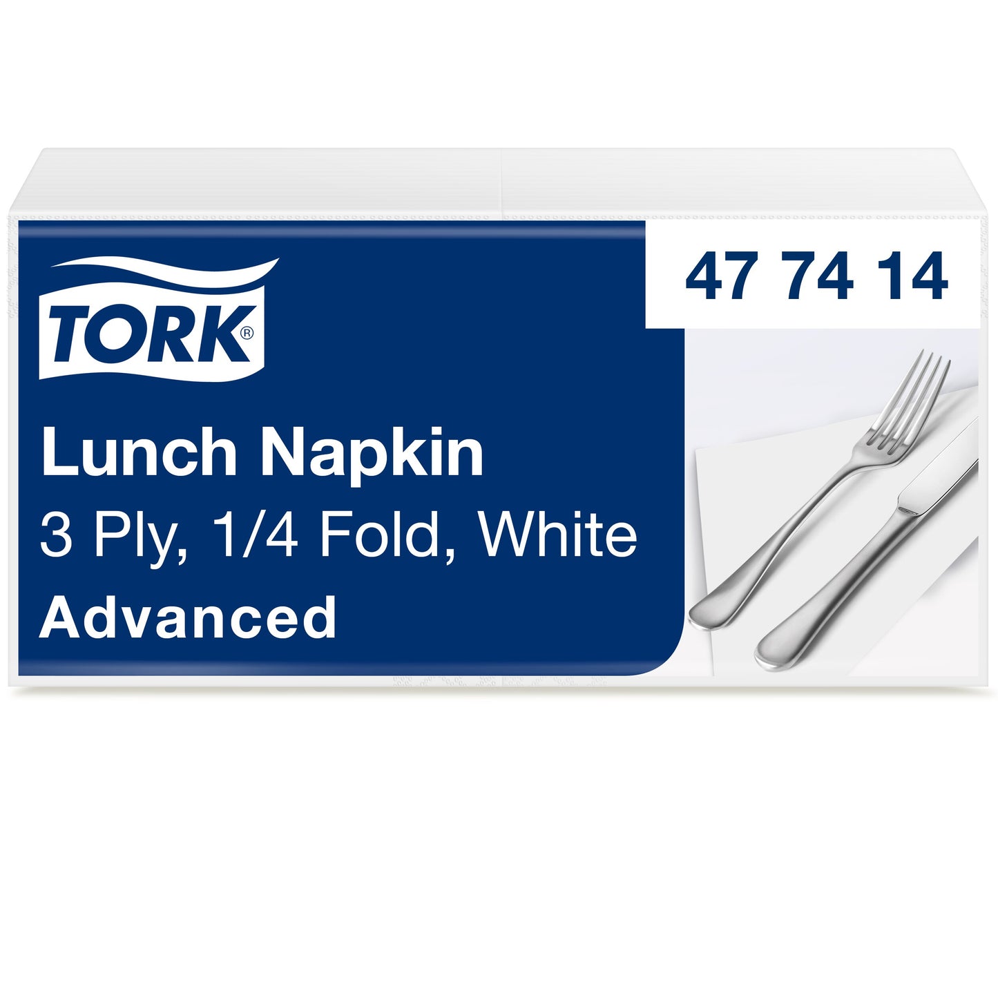 Servetėlės TORK SOFT LUNCH, 3 sl., 150 vnt., 33 x 32.6 cm, balta 477414