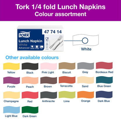 Servetėlės TORK SOFT LUNCH, 3 sl., 150 vnt., 33 x 32.6 cm, balta 477414