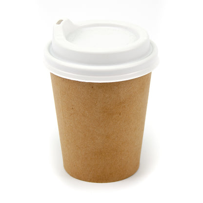 Vienkartinės popieriniai puodeliai karštiems gėrimams, 250 ml, (pak.- 50 vnt.), rudi