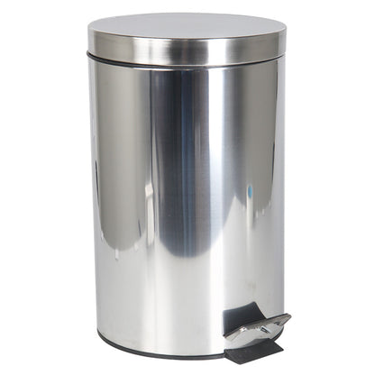 Šiukšlių dėžė SAIMA, su pedalu, 12 L, sidabro sp.