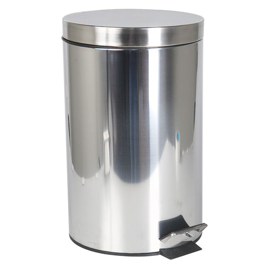 Šiukšlių dėžė SAIMA, su pedalu, 12 L, sidabro sp.