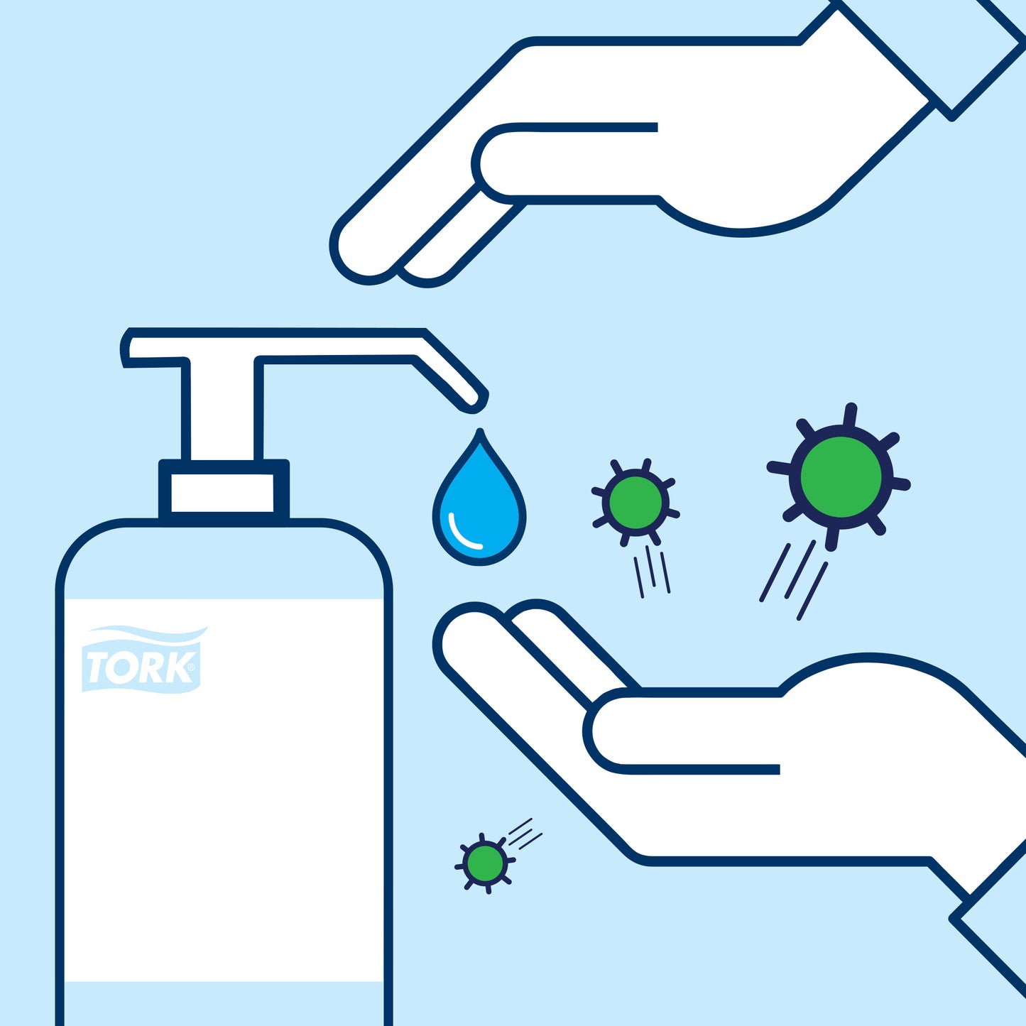 TORK hand sanitizer gel with pump, 511103, 500 ml