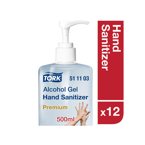 TORK hand sanitizer gel with pump, 511103, 500 ml