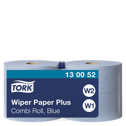 Industrial paper TORK Advanced 420 W1/W2, 130052, 2 ply, 23.5 cm x 255 m, blue