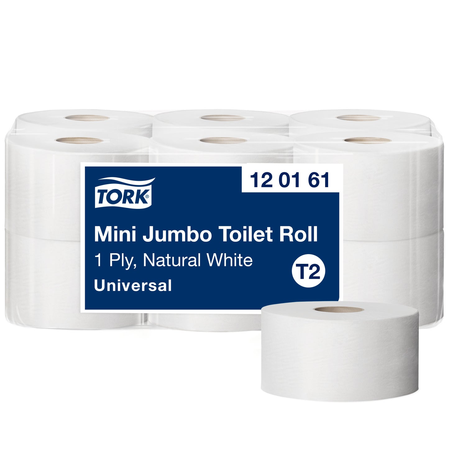 Toilet paper TORK UNIVERSAL MINI JUMBO,T2 120161, 1 ply, 9.4 cm x 240 m, unbleached